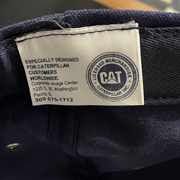 Caterpillar CAT VIP Hat Men’s Blue Strap Back Gold Scrambled Eggs Licensed - Picture 6 of 6